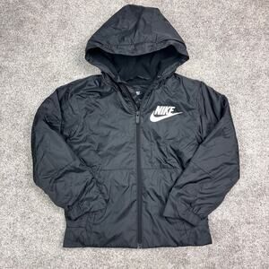 Nike Black Hooded Fleece Lined Jacket size 6 (5-6 years)